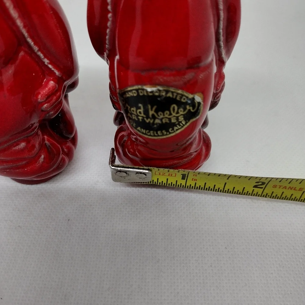 Rare Vintage Brad Keeler Ceramic‎ Lobster Salt and Pepper Shakers